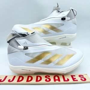 Adidas Adizero Impact + TPU Baseball Cleats IF8493 White Grey Gold Men's Sizes